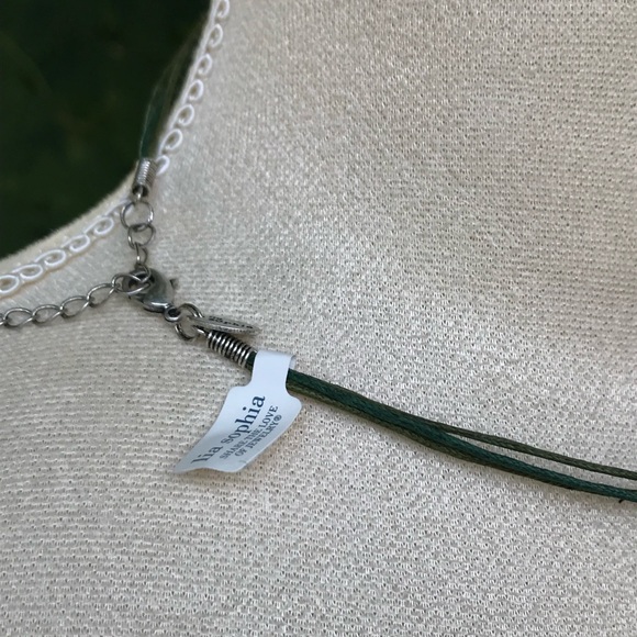 ☀️WEEKEND SALE☀️ Lia Sophia green and yellow pendant necklace - Picture 5 of 7